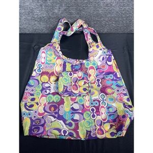 Coach Est 1941 Packable Tote Bag Multicolor Graffiti Logo Print Nylon Shopper